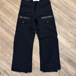 Analog Black Cargo Snowboard Pants with Zip Thigh Pockets